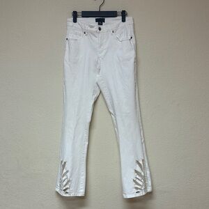 Eric womans eyelet boho High Rise flare Jeans size 27